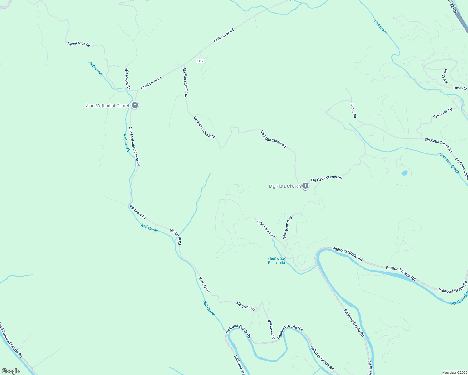 map of restaurants, bars, coffee shops, grocery stores, and more near Grandfather Trail in Ashe County
