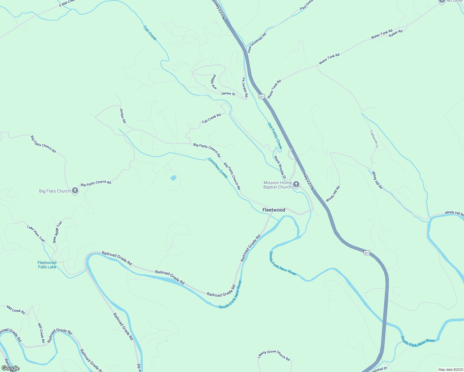 map of restaurants, bars, coffee shops, grocery stores, and more near 244 Big Flatts Church Road in Fleetwood