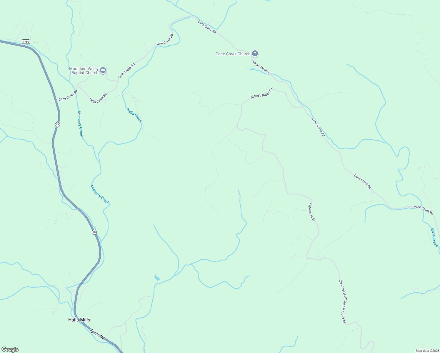 map of restaurants, bars, coffee shops, grocery stores, and more near 1365 Sutter's Ridge Road in McGrady