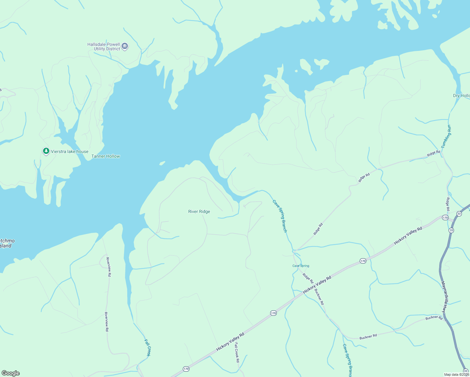 map of restaurants, bars, coffee shops, grocery stores, and more near 1931 Hickory Point Lane in Maynardville