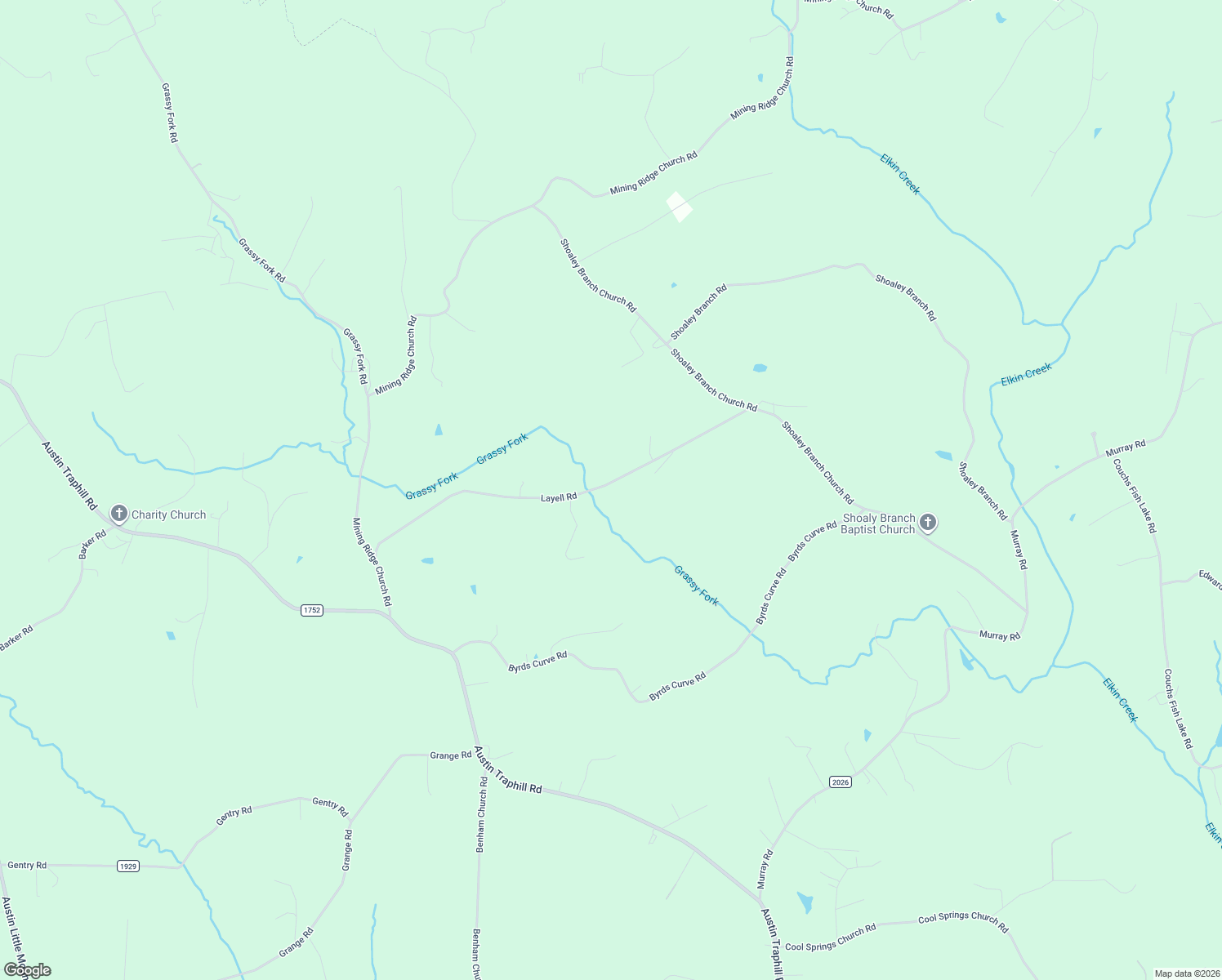 map of restaurants, bars, coffee shops, grocery stores, and more near 816 Layell Road in Elkin