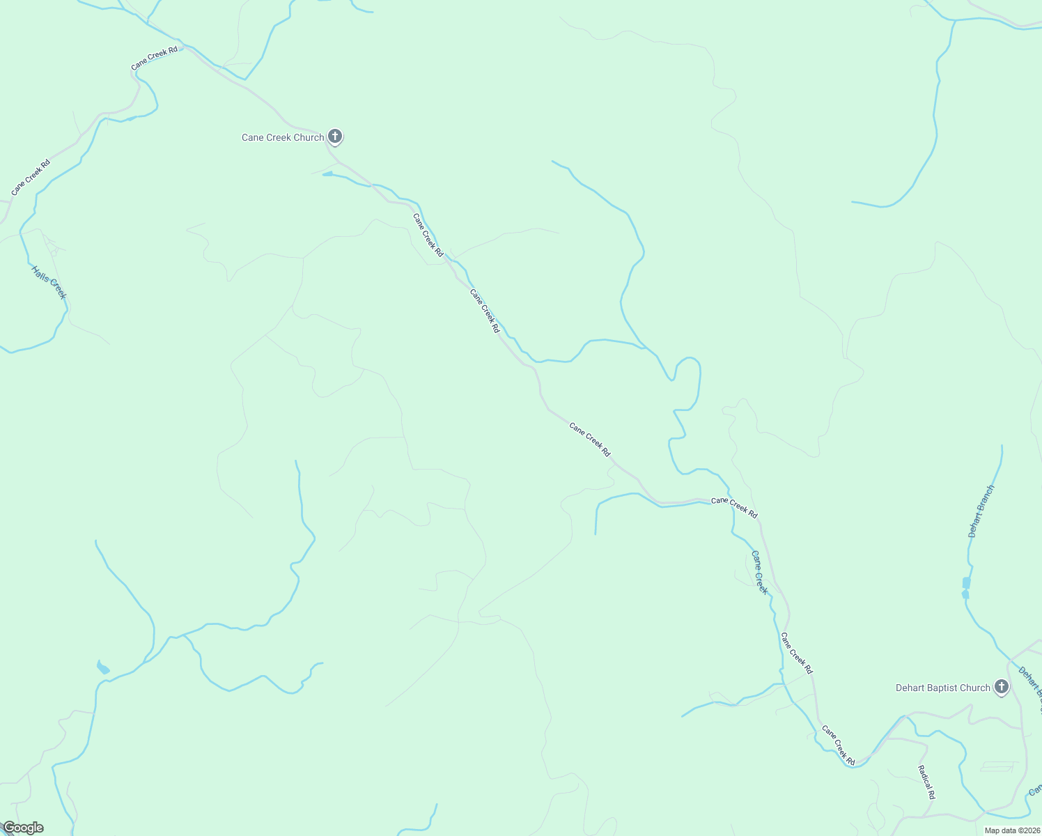 map of restaurants, bars, coffee shops, grocery stores, and more near 4570 Cane Creek Church Road in McGrady