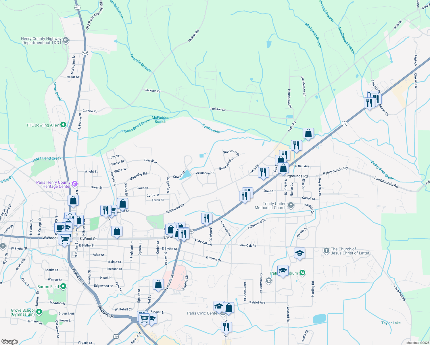 Glenhaven Road, Paris TN Walk Score