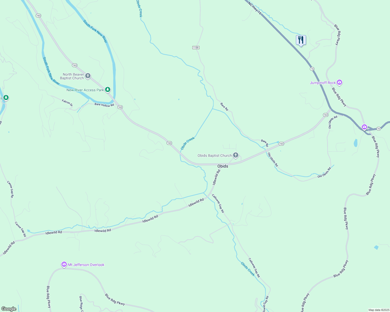 map of restaurants, bars, coffee shops, grocery stores, and more near in Jefferson