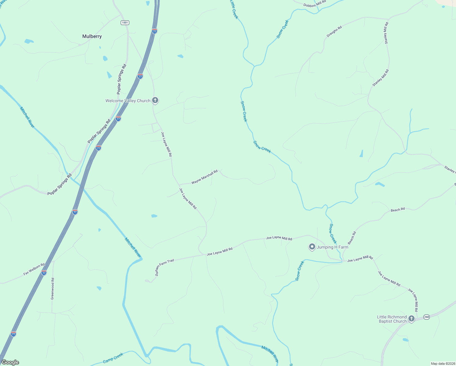 map of restaurants, bars, coffee shops, grocery stores, and more near 318 Wayne Marshall Road in Elkin