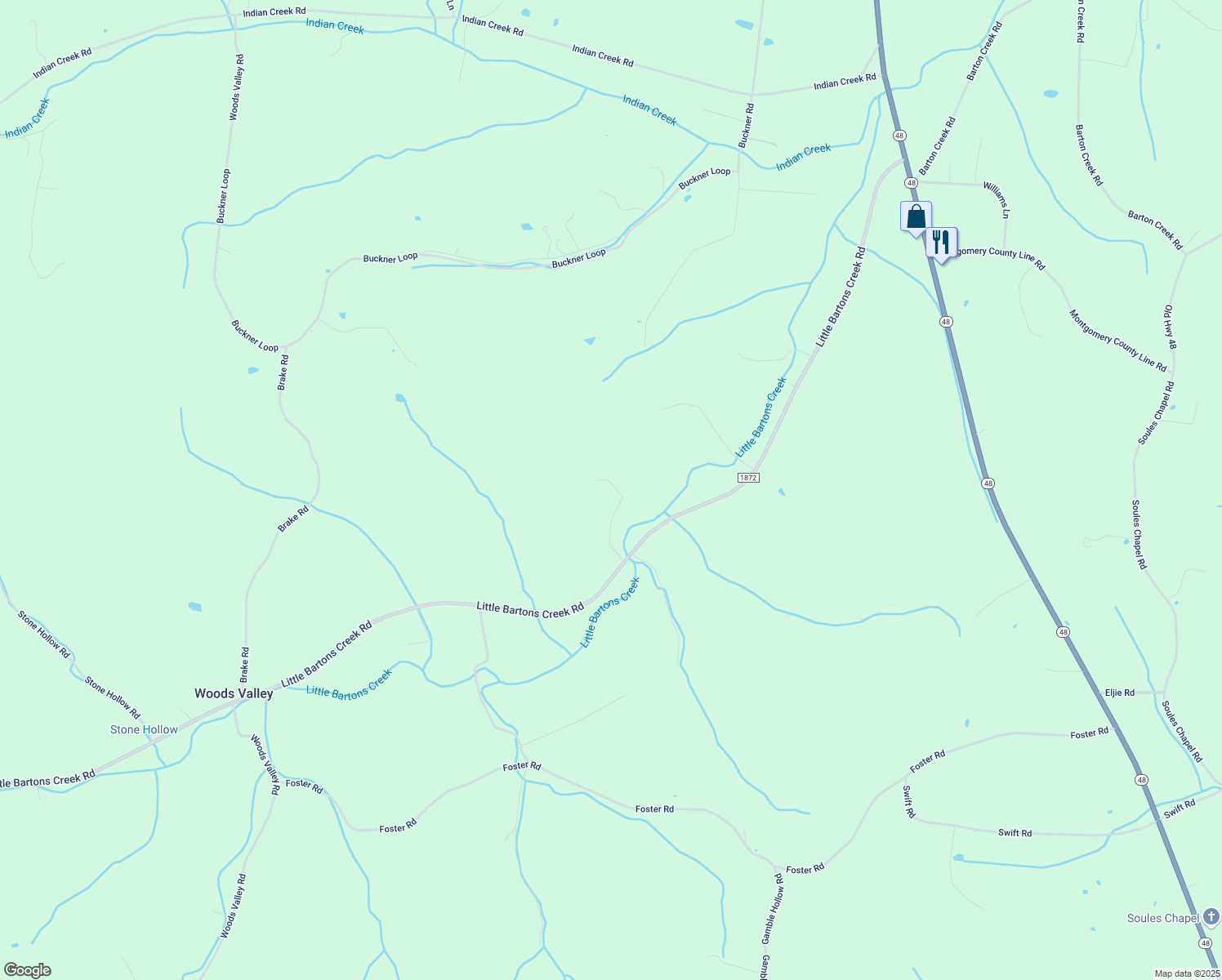 map of restaurants, bars, coffee shops, grocery stores, and more near 2109 Batson Road in Cumberland Furnace