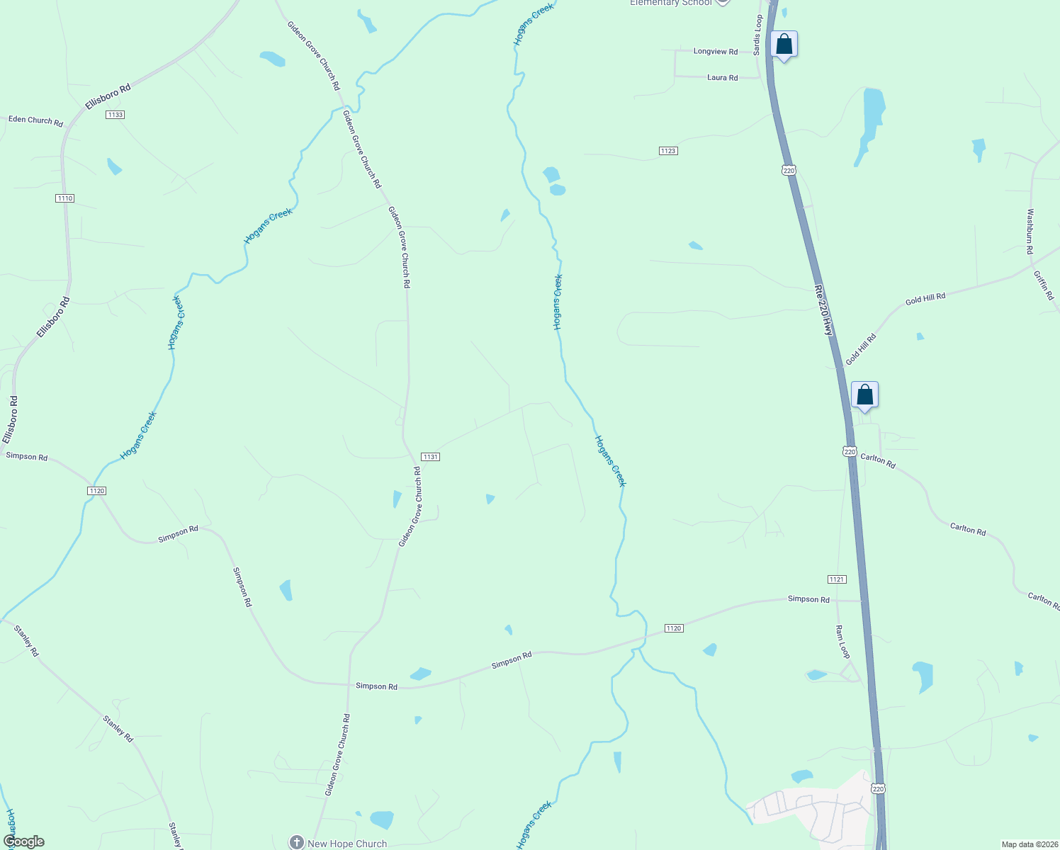 map of restaurants, bars, coffee shops, grocery stores, and more near 127 Jamie Lane in Stokesdale
