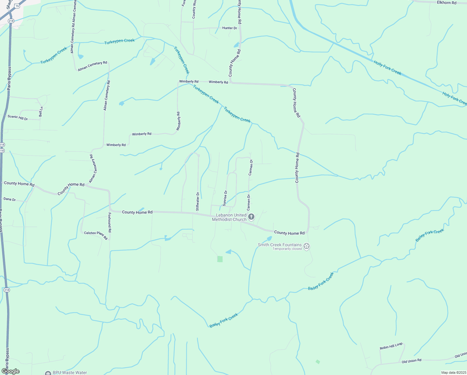 map of restaurants, bars, coffee shops, grocery stores, and more near 315 Sunrise Dr in Paris