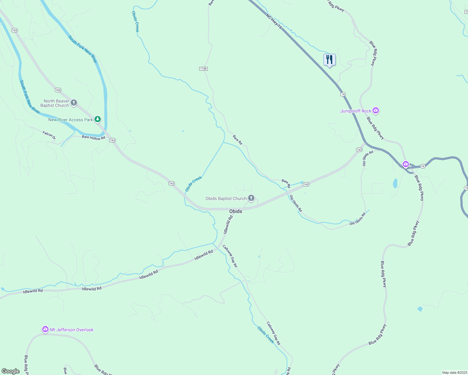 map of restaurants, bars, coffee shops, grocery stores, and more near 111 Grouse Point Drive in West Jefferson