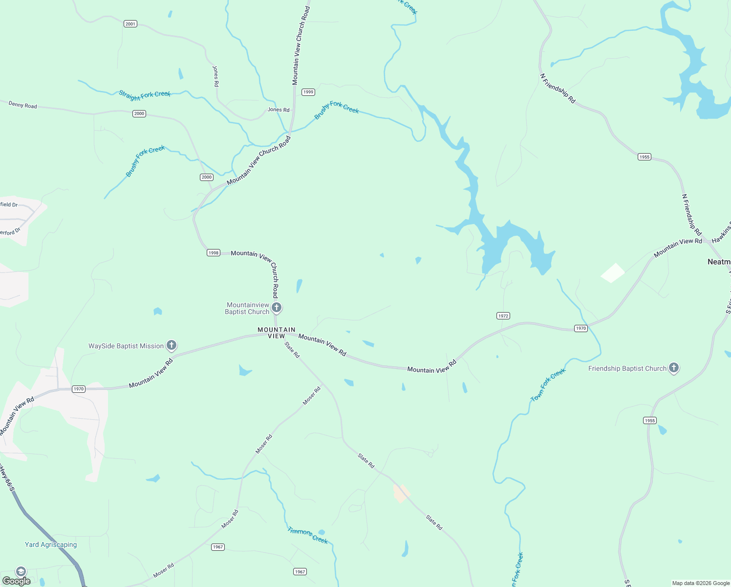 map of restaurants, bars, coffee shops, grocery stores, and more near 1141 Gib Ferguson Road in King