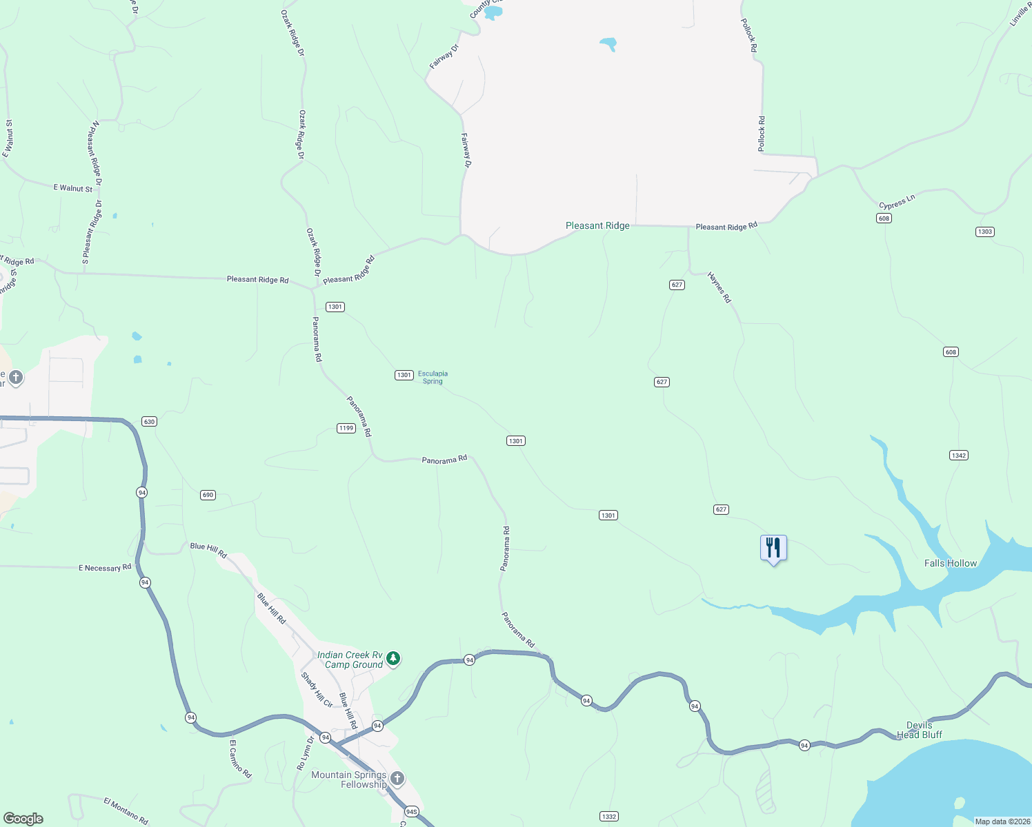map of restaurants, bars, coffee shops, grocery stores, and more near 14222 Esculapia Hollow Road in Rogers