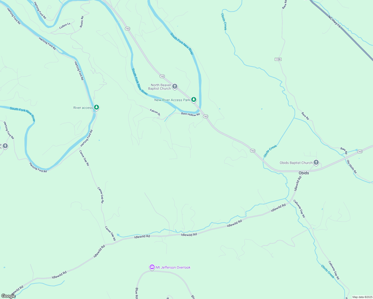 map of restaurants, bars, coffee shops, grocery stores, and more near 298 East Bare Hollow Road in West Jefferson