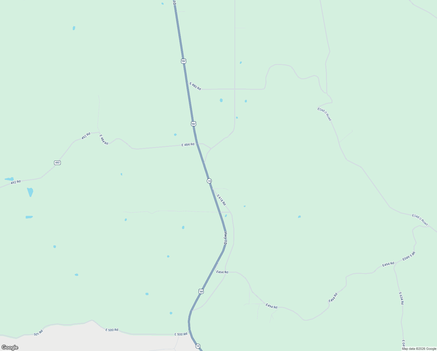 map of restaurants, bars, coffee shops, grocery stores, and more near 48533 South 620 Road in Jay
