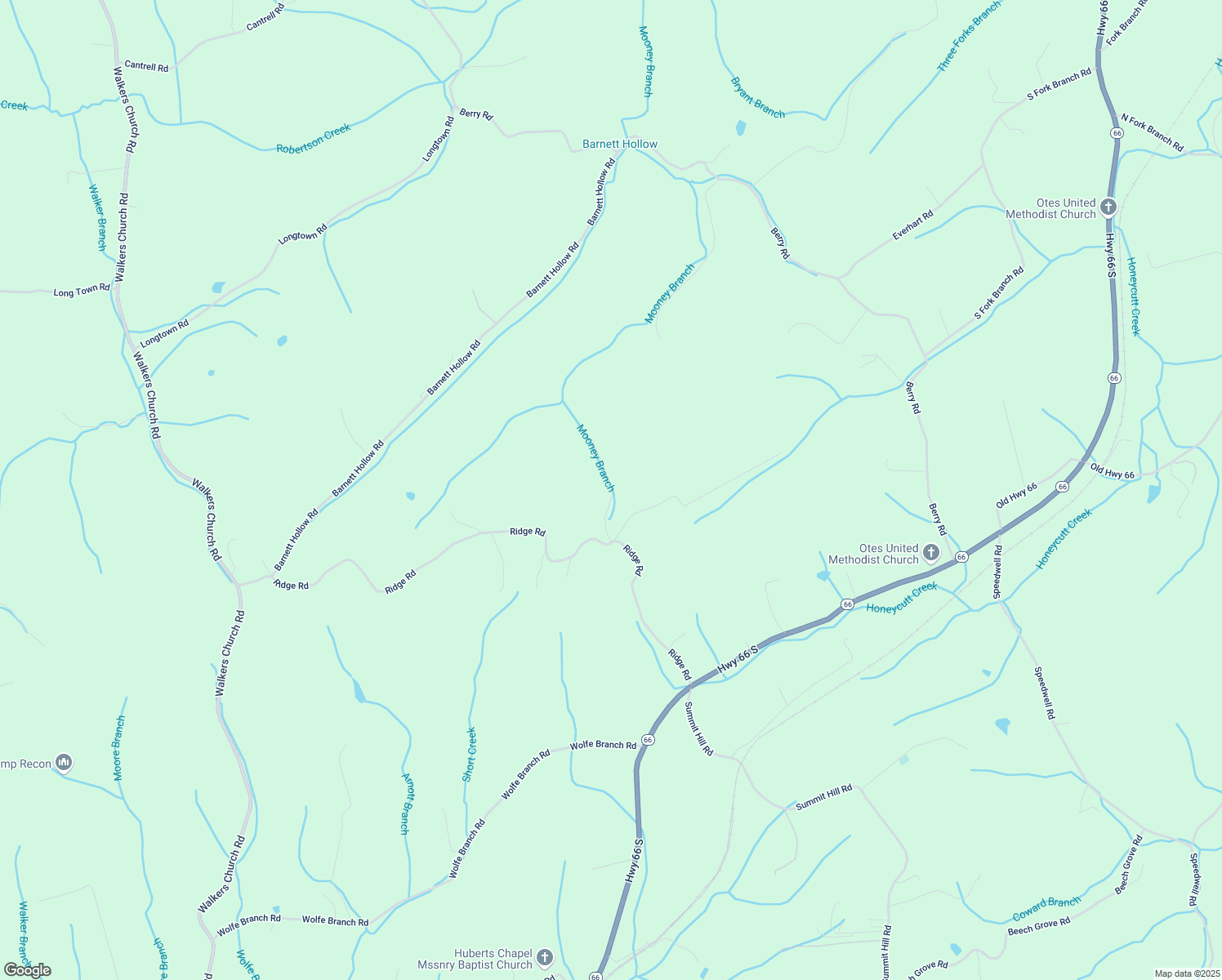 map of restaurants, bars, coffee shops, grocery stores, and more near V H Berry Road in Hawkins County