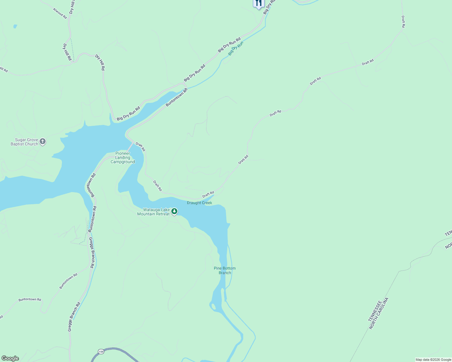 map of restaurants, bars, coffee shops, grocery stores, and more near 2373 Draft Rd in Butler