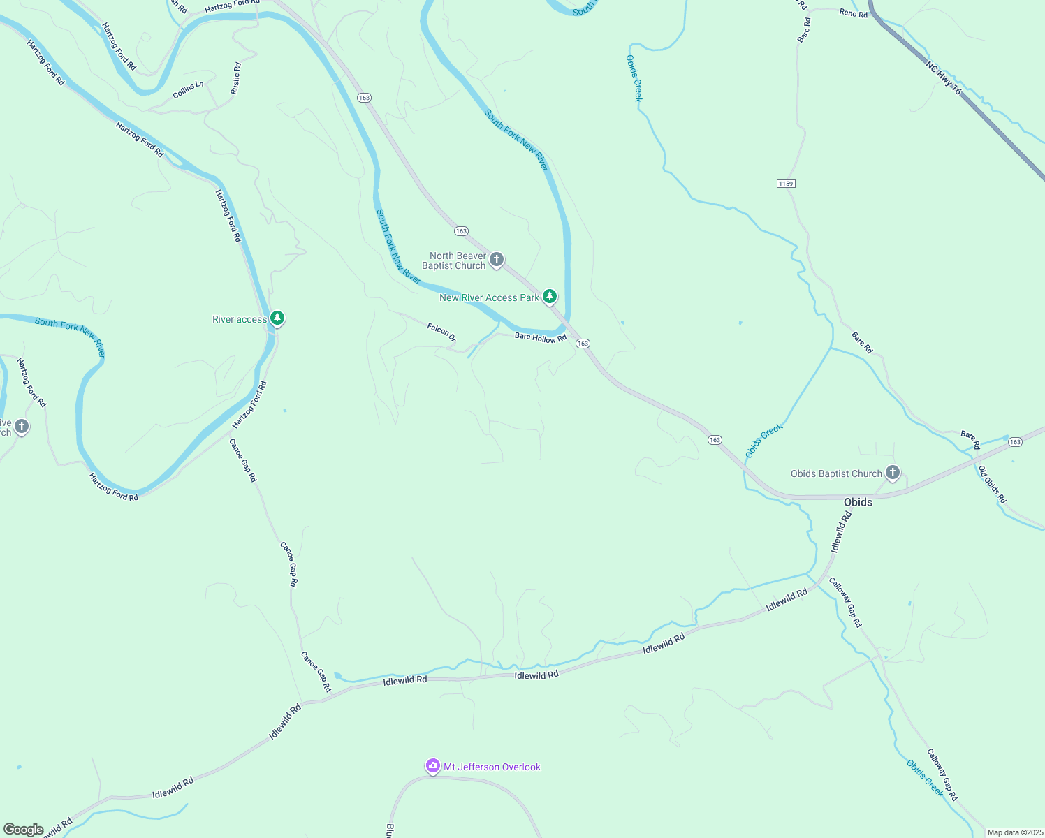 map of restaurants, bars, coffee shops, grocery stores, and more near 159 Smith Ridge Road in West Jefferson