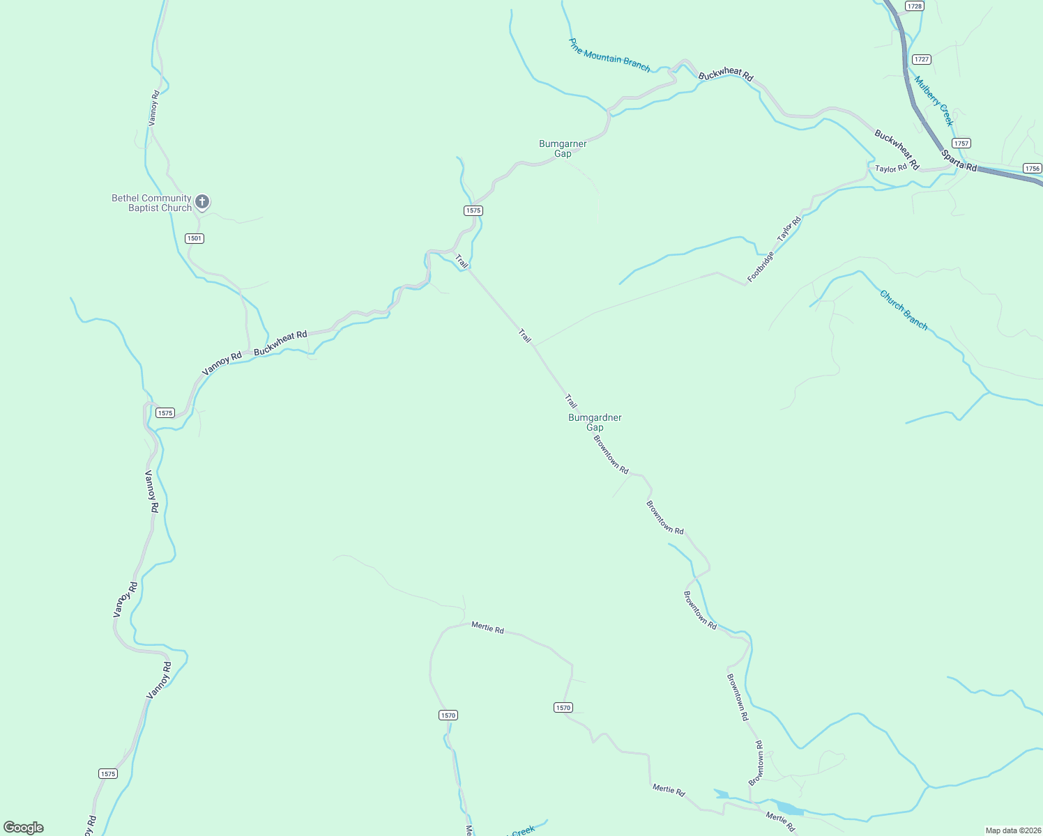 map of restaurants, bars, coffee shops, grocery stores, and more near Trail in McGrady