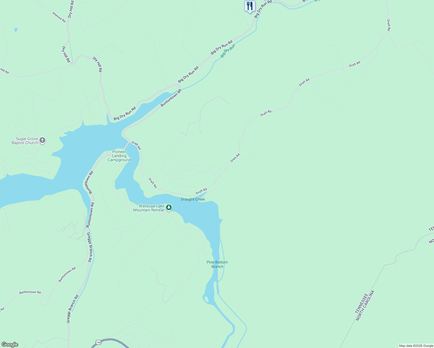 map of restaurants, bars, coffee shops, grocery stores, and more near 290 Lakeridge Drive in Butler