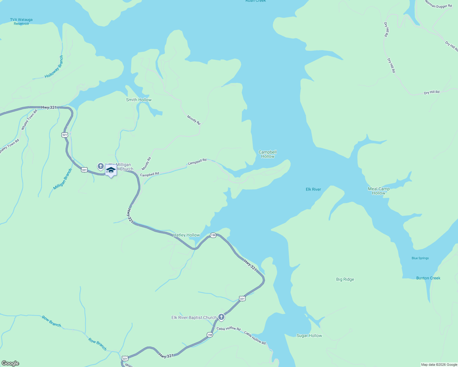 map of restaurants, bars, coffee shops, grocery stores, and more near 284 Campbell Rd in Butler