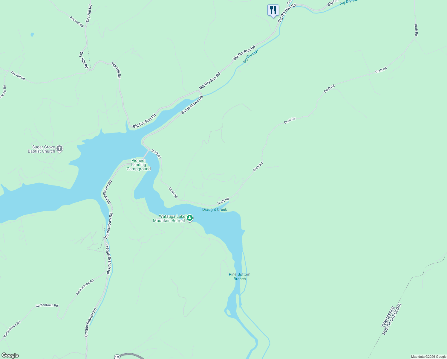 map of restaurants, bars, coffee shops, grocery stores, and more near 379 Lakeridge Drive in Butler