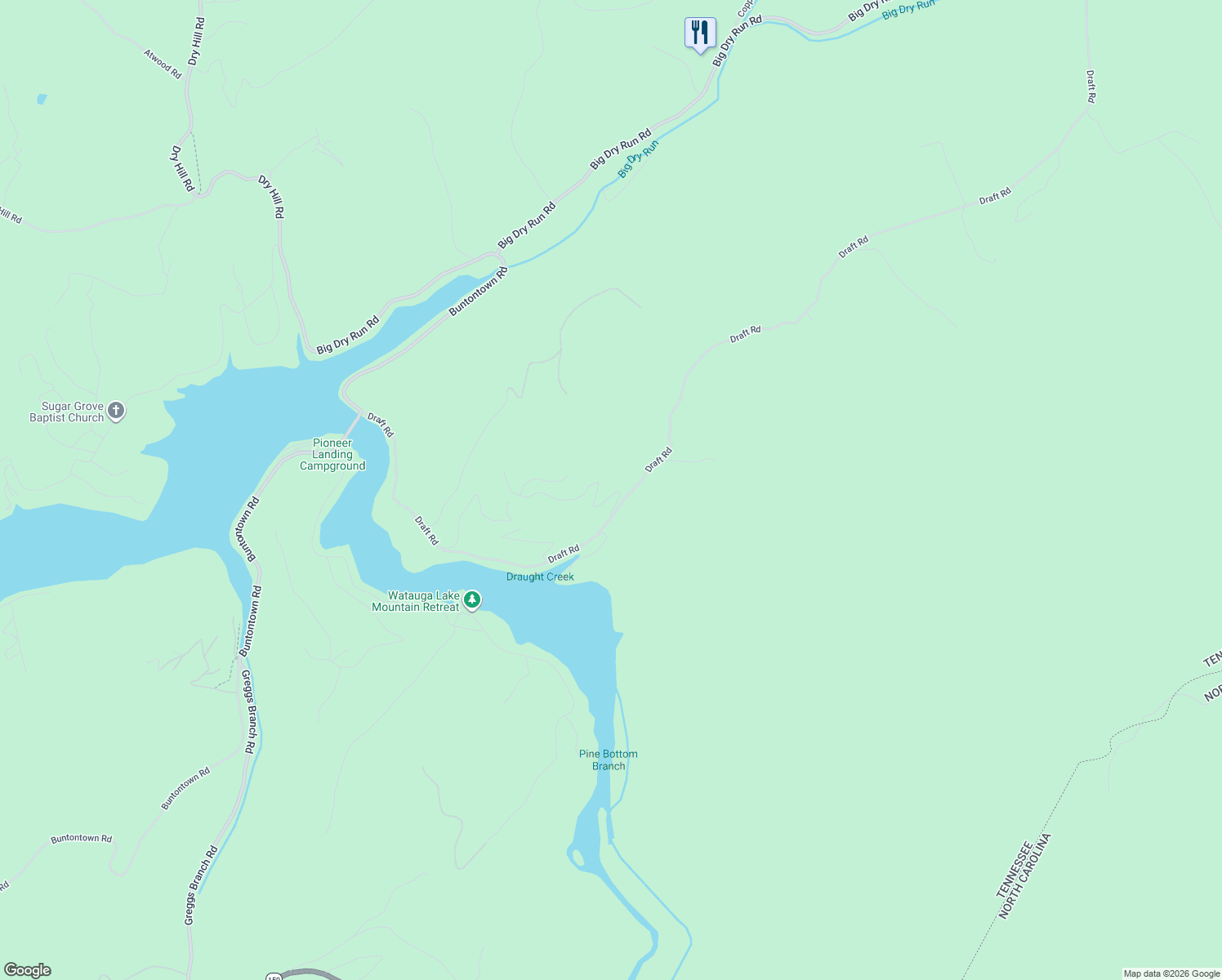 map of restaurants, bars, coffee shops, grocery stores, and more near 290 Lakeridge Drive in Butler