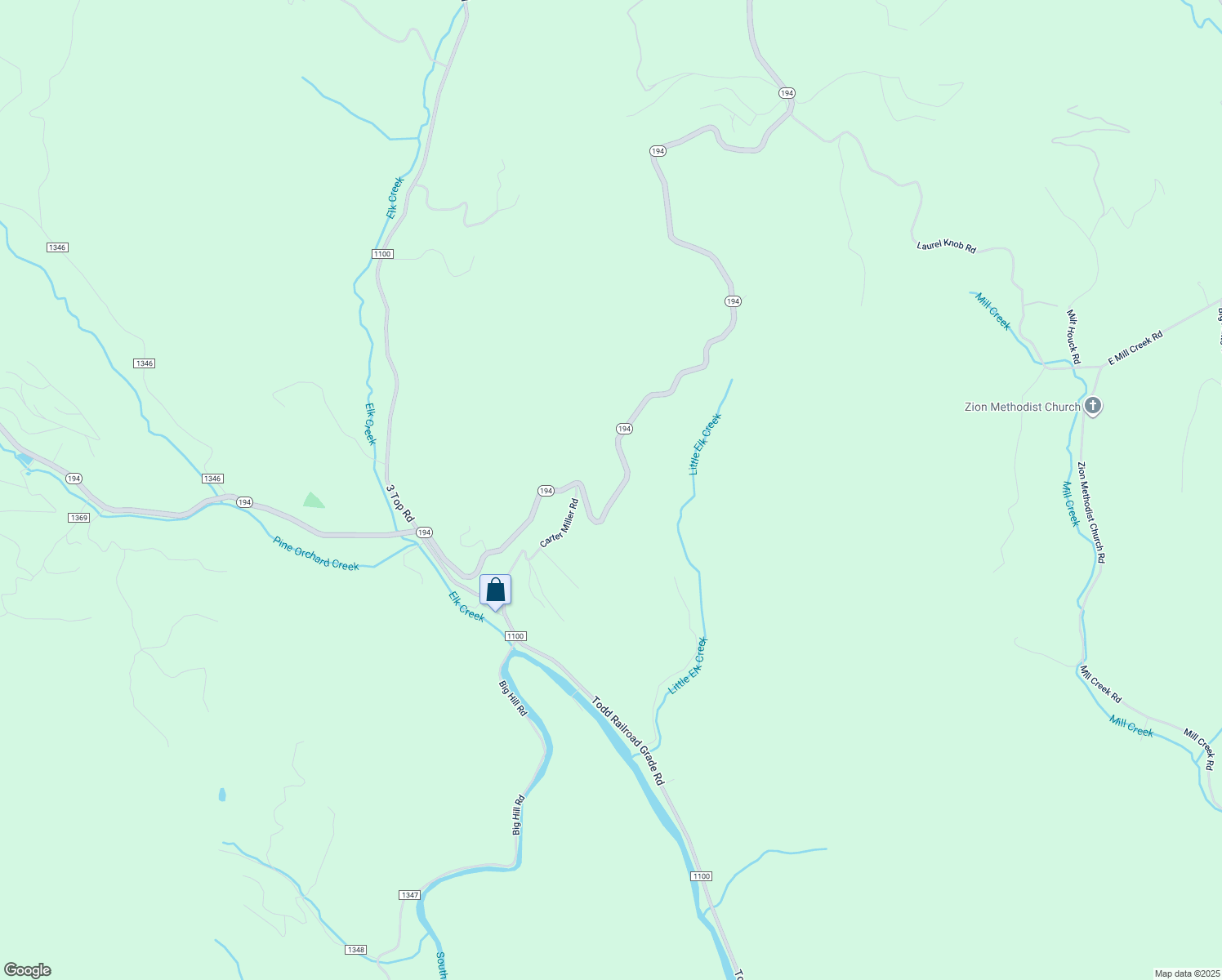 map of restaurants, bars, coffee shops, grocery stores, and more near 7170 North Carolina 194 in Todd
