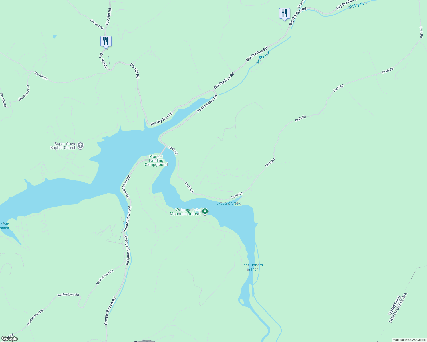 map of restaurants, bars, coffee shops, grocery stores, and more near 348 Hickory Hills Lane in Butler