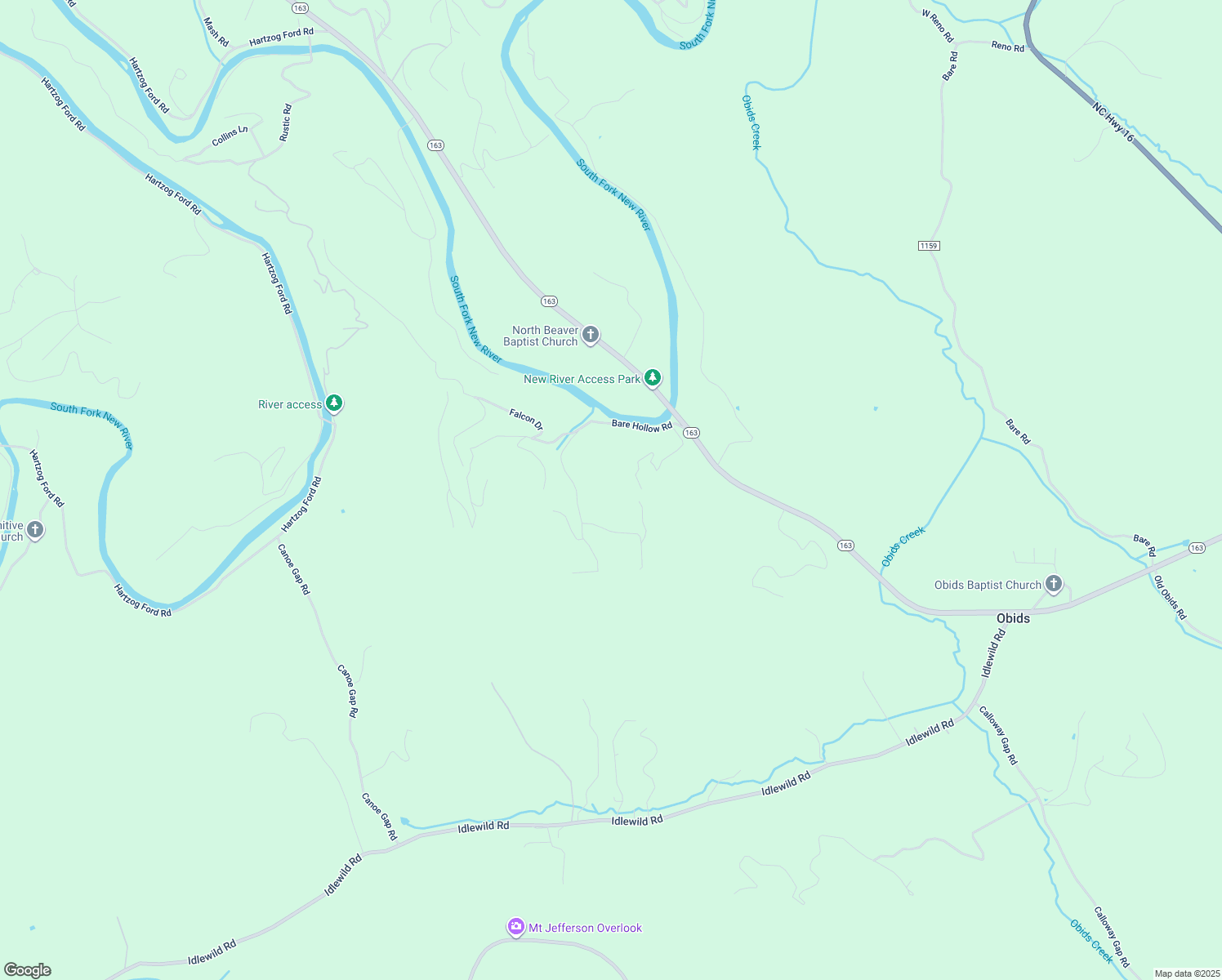 map of restaurants, bars, coffee shops, grocery stores, and more near 241 Smith Ridge Road in West Jefferson