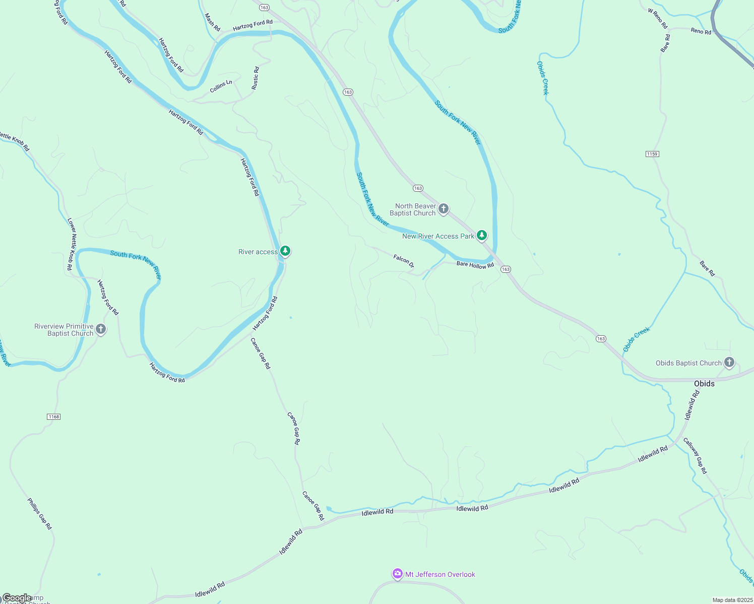 map of restaurants, bars, coffee shops, grocery stores, and more near 201 Eagles Nest Trail in West Jefferson