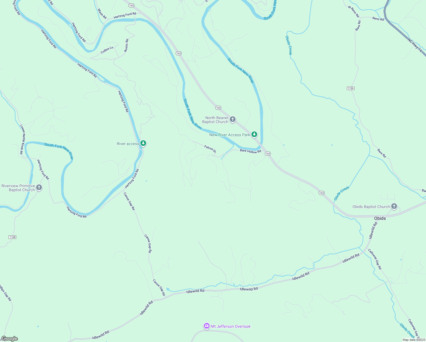 map of restaurants, bars, coffee shops, grocery stores, and more near 294 Blue Jay Drive in West Jefferson