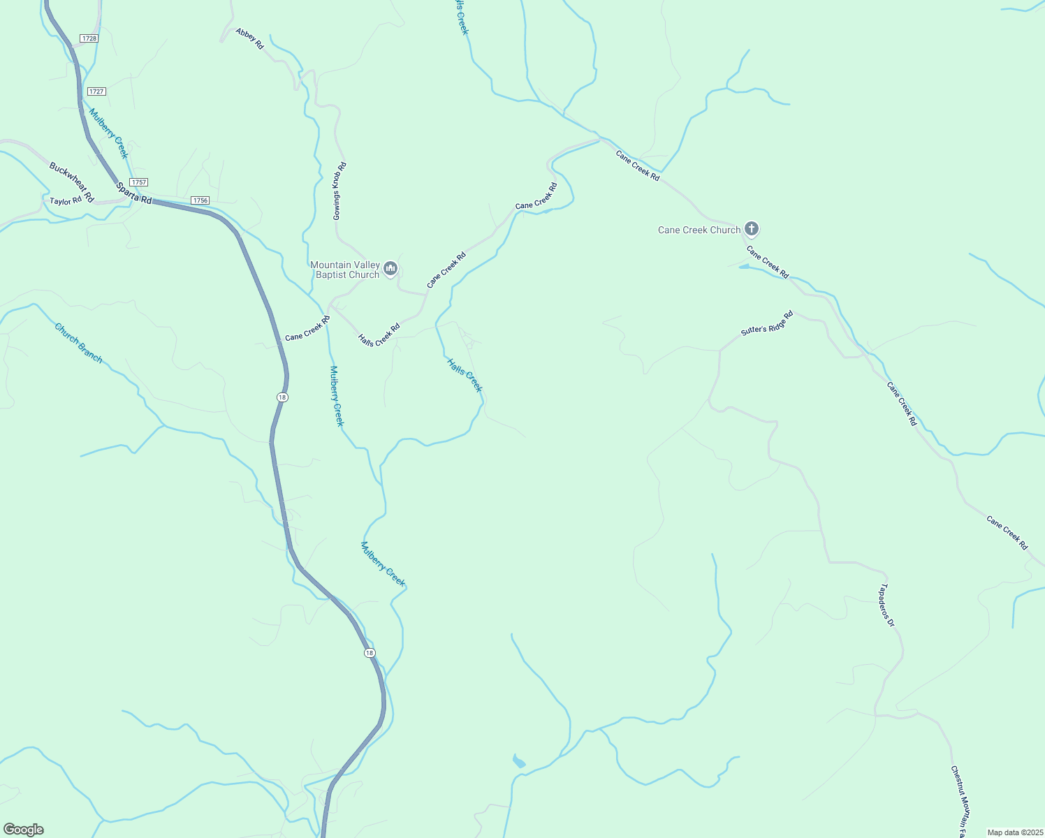 map of restaurants, bars, coffee shops, grocery stores, and more near Halls Lane in McGrady