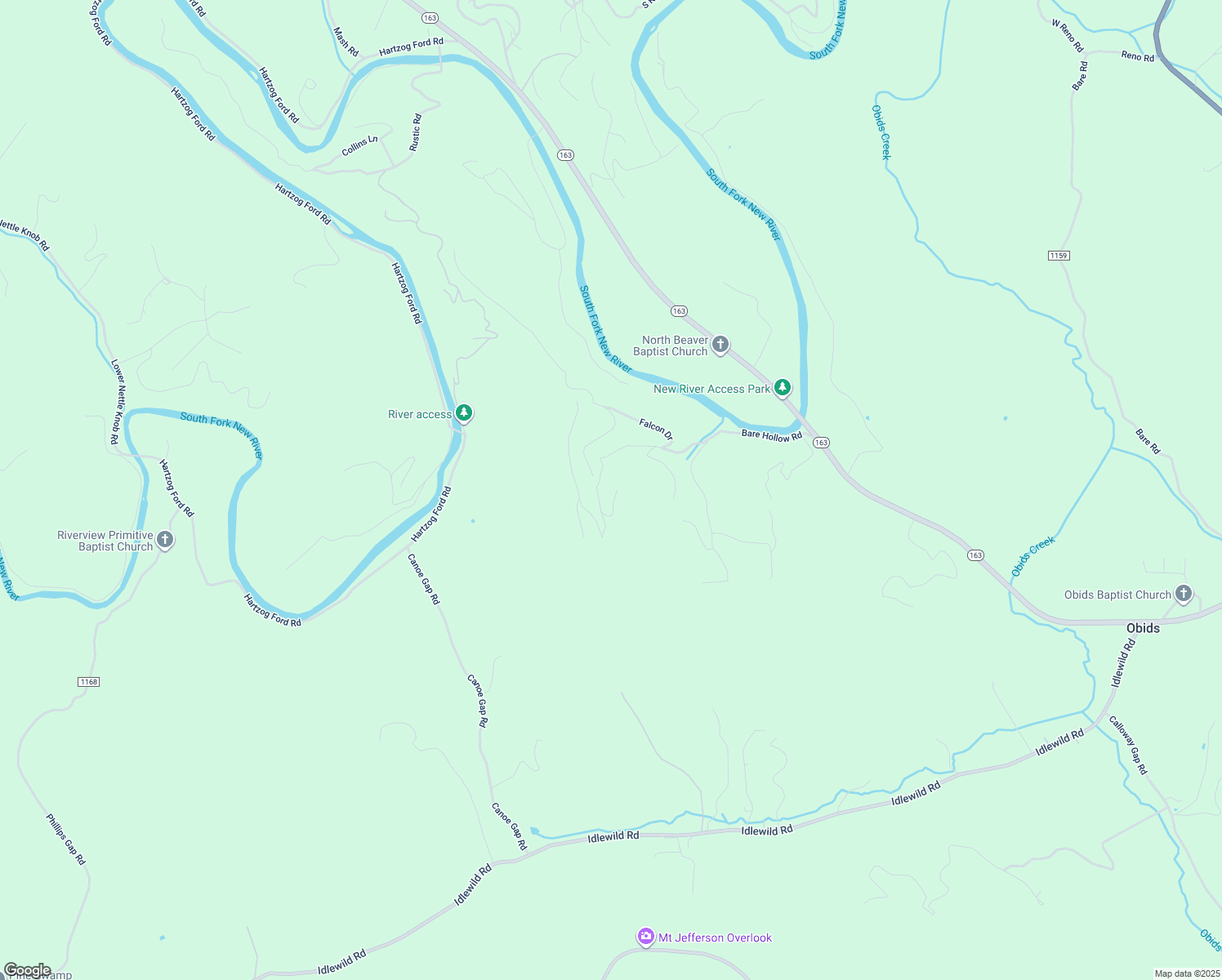 map of restaurants, bars, coffee shops, grocery stores, and more near 201 Eagles Nest Trail in West Jefferson