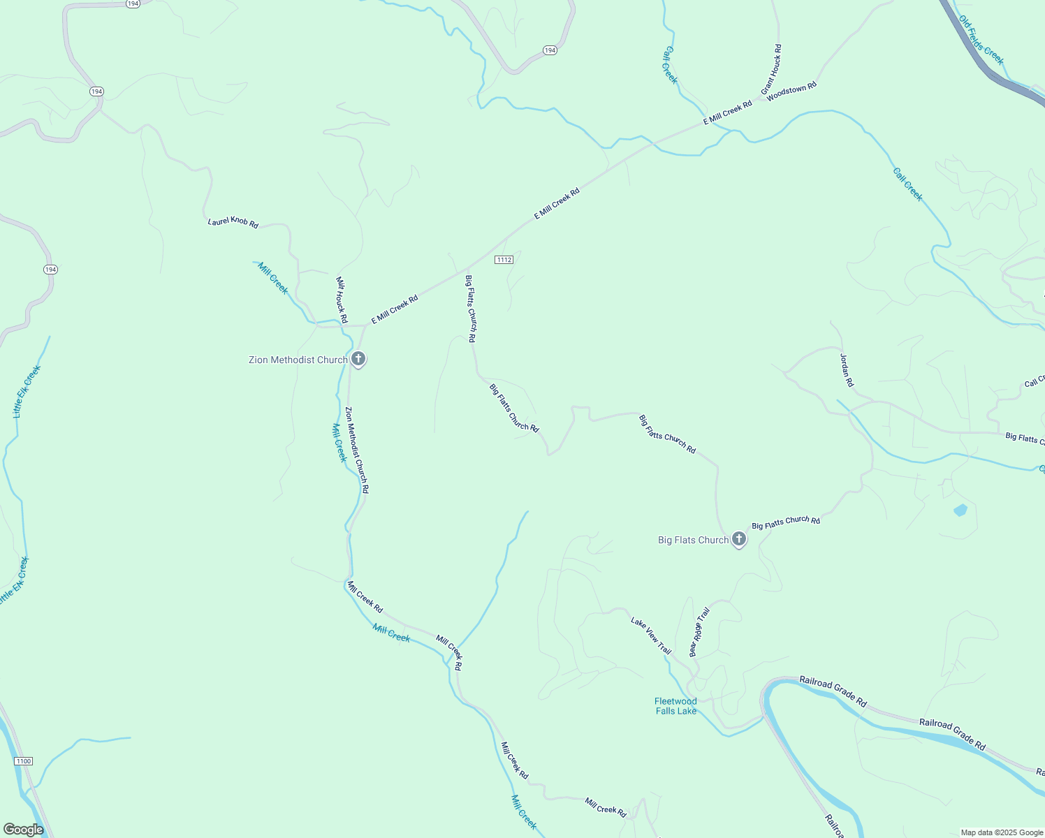 map of restaurants, bars, coffee shops, grocery stores, and more near 3660 Big Flatts Church Road in Fleetwood