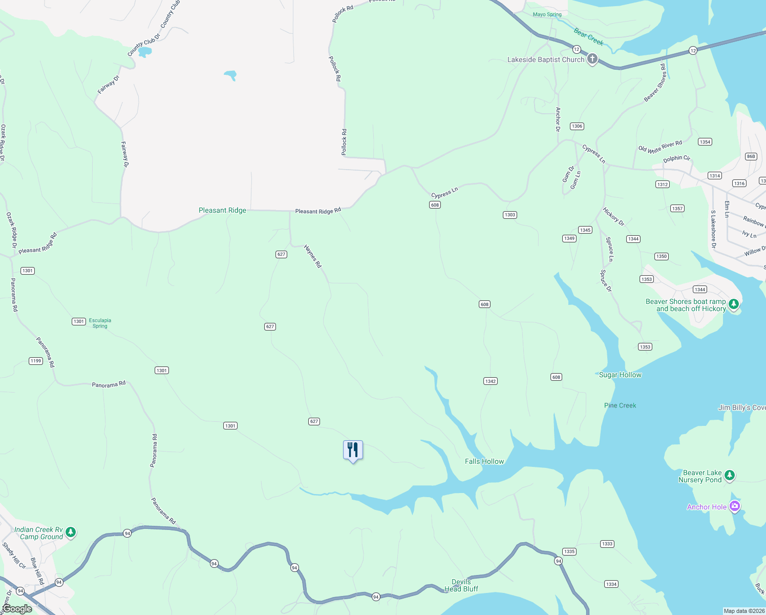 map of restaurants, bars, coffee shops, grocery stores, and more near 15072 Crawford Point Road in Rogers
