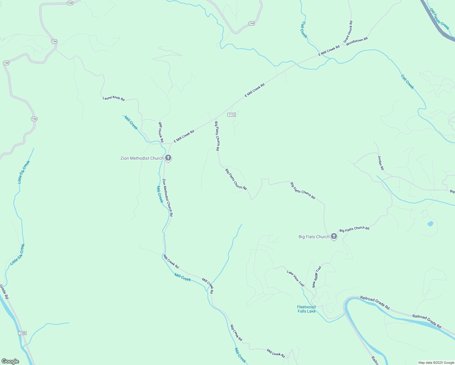 map of restaurants, bars, coffee shops, grocery stores, and more near 3771 Big Flatts Church Road in Fleetwood