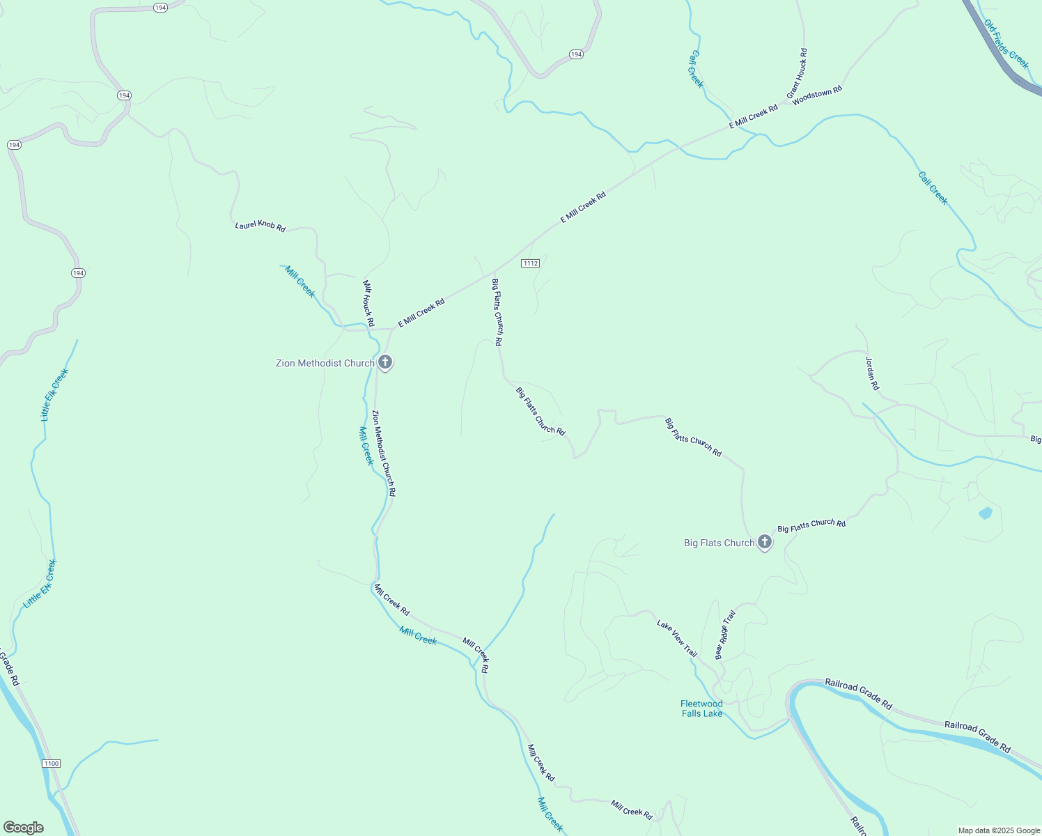 map of restaurants, bars, coffee shops, grocery stores, and more near 3771 Big Flatts Church Road in Fleetwood