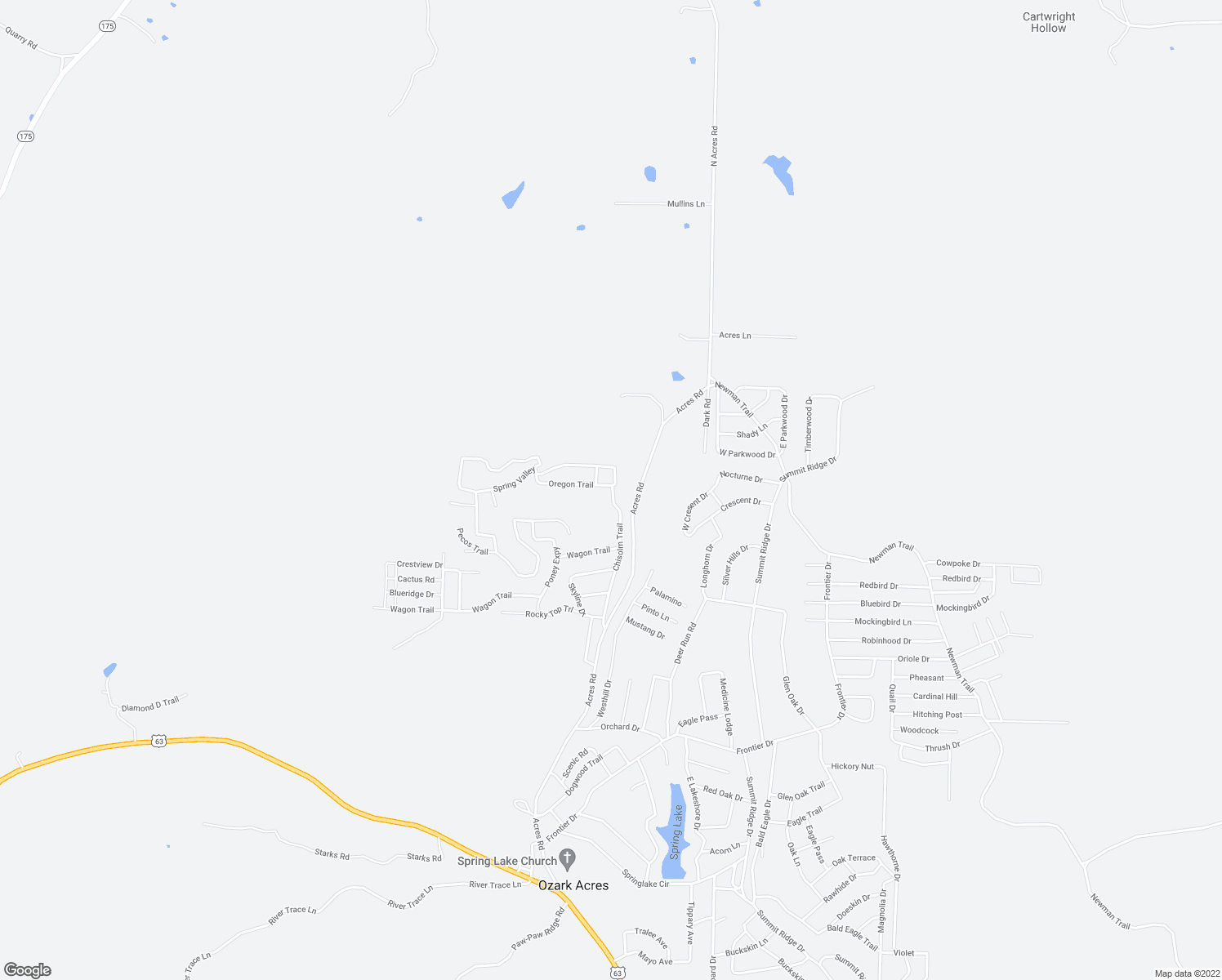 map of restaurants, bars, coffee shops, grocery stores, and more near 1 Oregon Trail in Williford