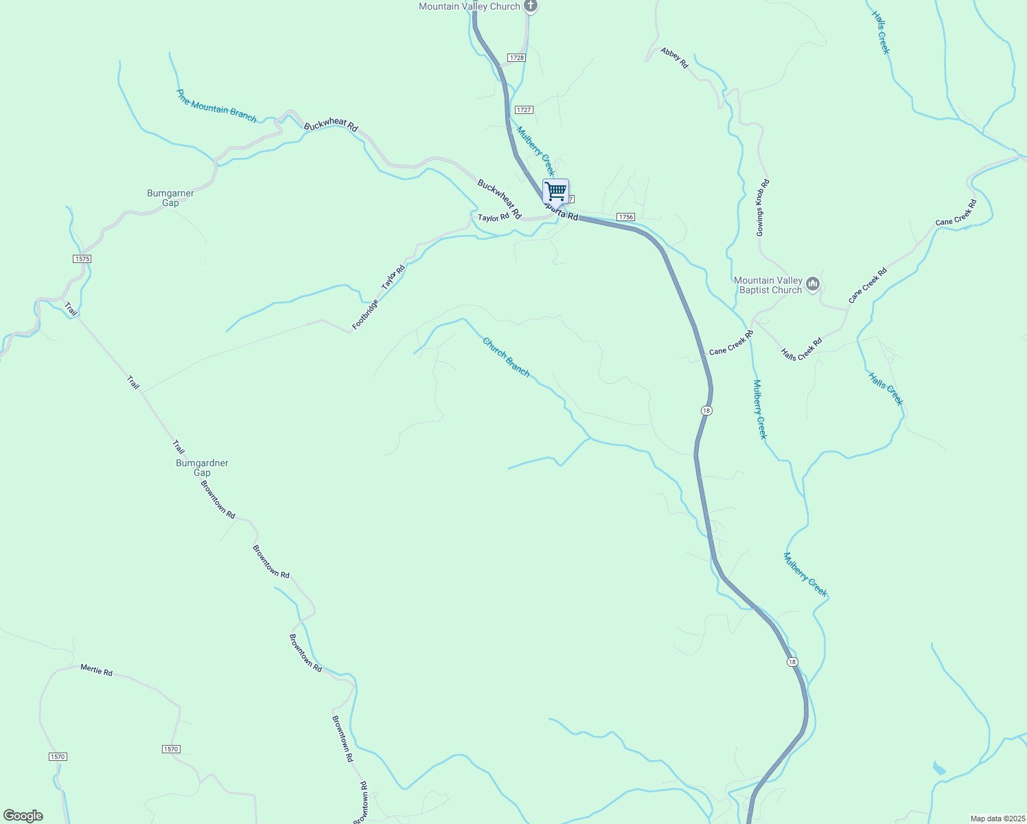 map of restaurants, bars, coffee shops, grocery stores, and more near Antler Drive in McGrady