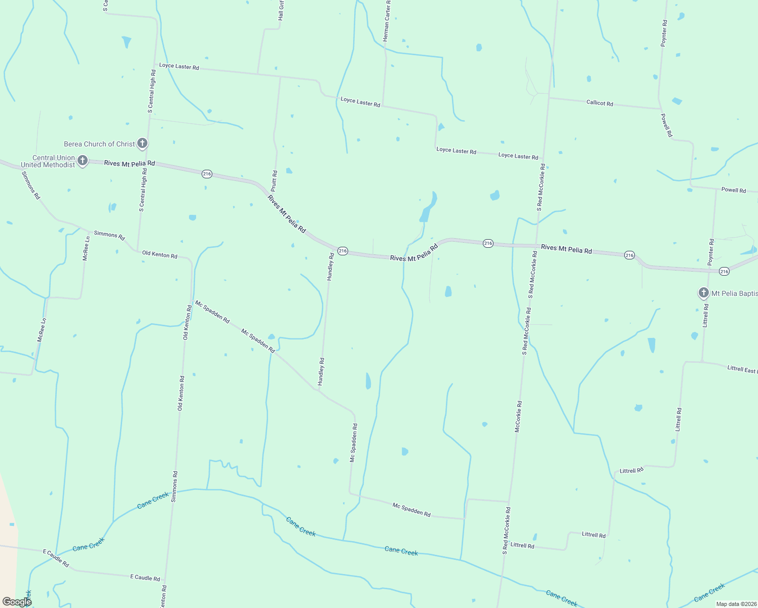 map of restaurants, bars, coffee shops, grocery stores, and more near 5405 Rives Mount Pelia Road in Rives
