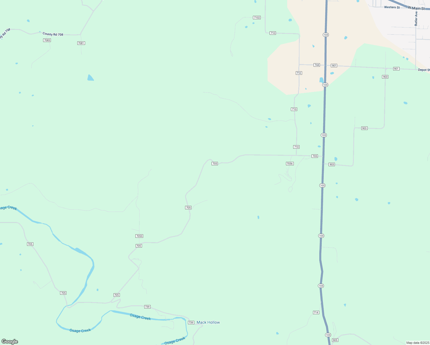 map of restaurants, bars, coffee shops, grocery stores, and more near 4939 County Road 705 in Green Forest