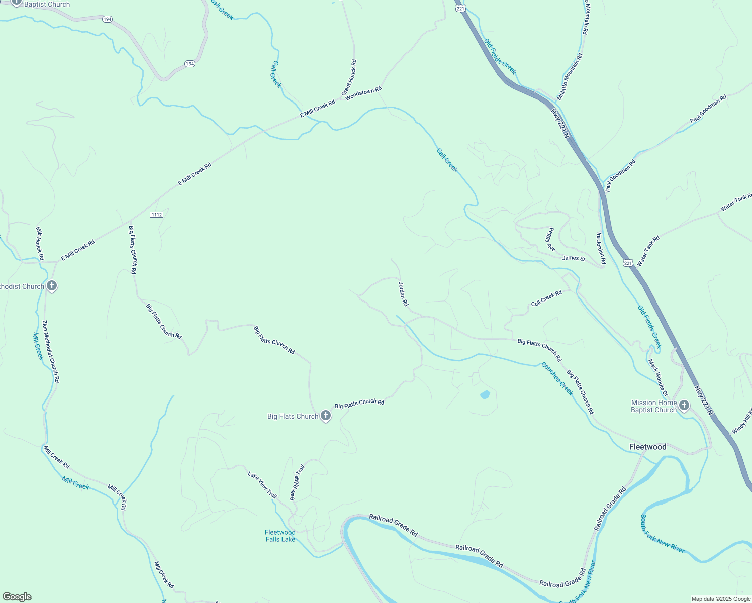 map of restaurants, bars, coffee shops, grocery stores, and more near 189 Ressie Sutherland Road in Fleetwood