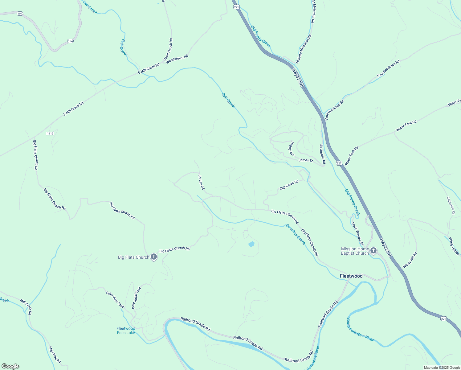 map of restaurants, bars, coffee shops, grocery stores, and more near 272 Big Flats Moretz Road in Fleetwood