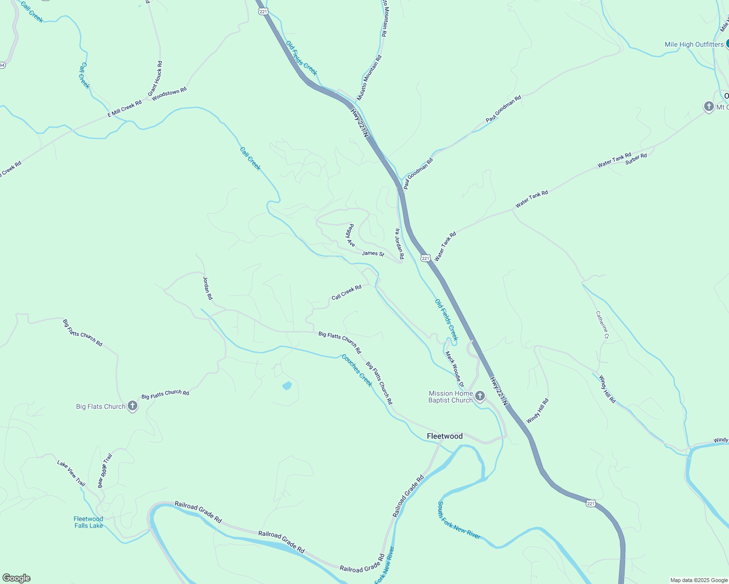 map of restaurants, bars, coffee shops, grocery stores, and more near 488 Call Creek Road in Fleetwood