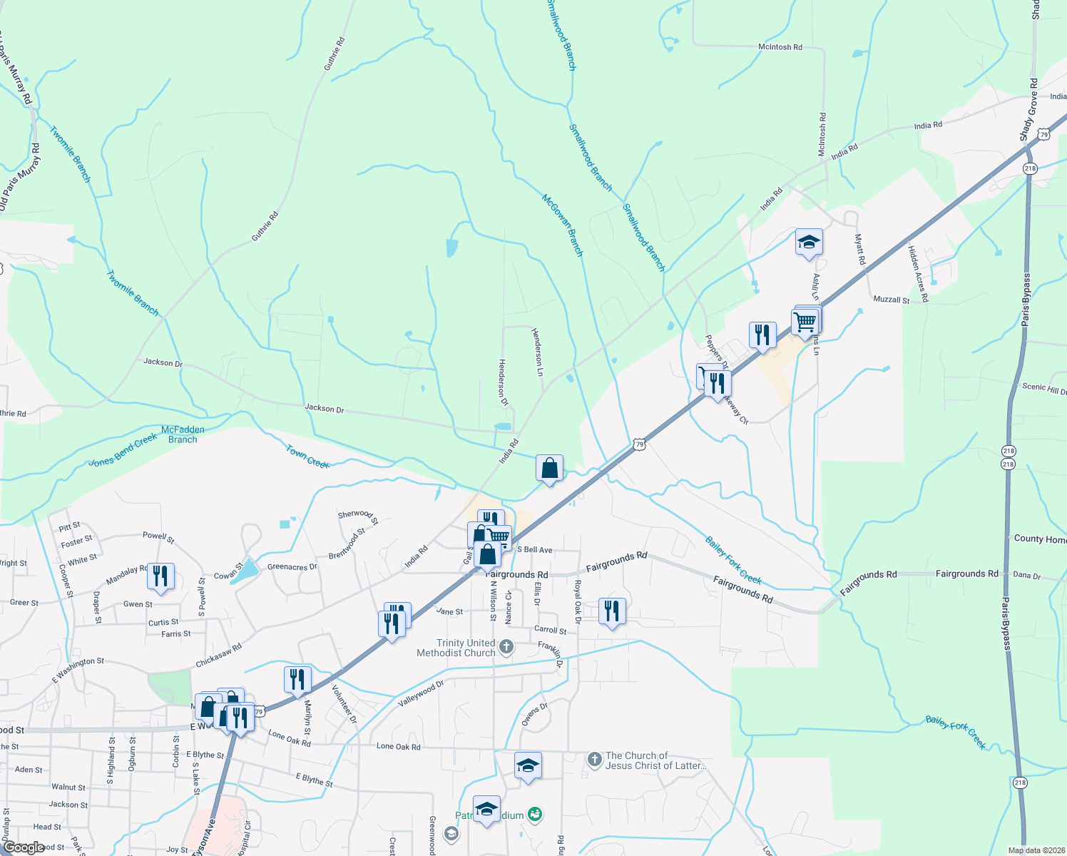 map of restaurants, bars, coffee shops, grocery stores, and more near 300 India Road in Paris