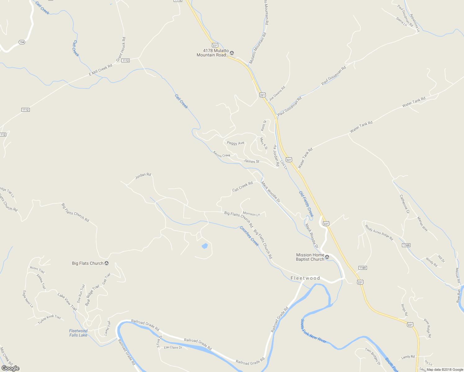 map of restaurants, bars, coffee shops, grocery stores, and more near 367 Call Creek Road in Fleetwood