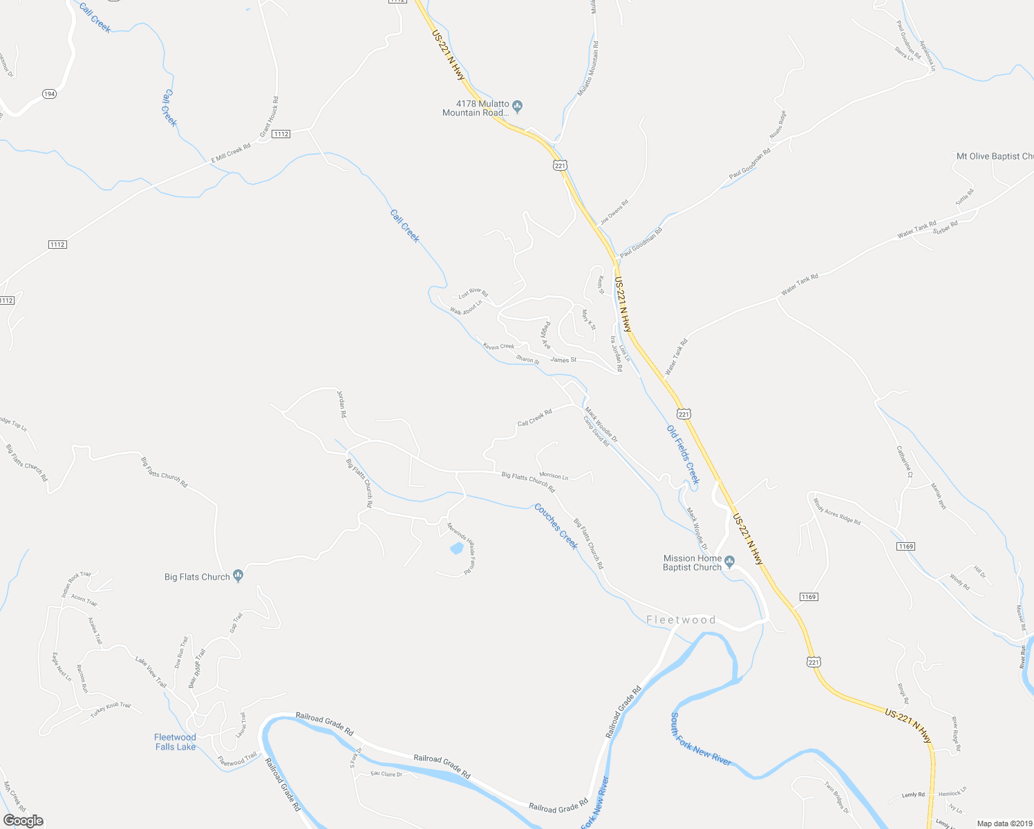 map of restaurants, bars, coffee shops, grocery stores, and more near 367 Call Creek Road in Fleetwood