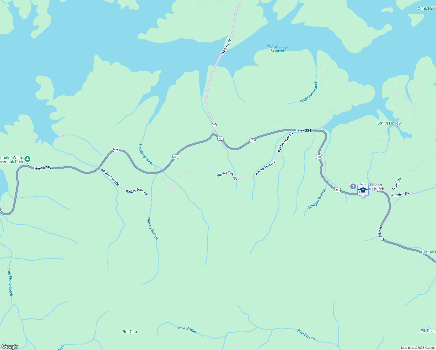 map of restaurants, bars, coffee shops, grocery stores, and more near 422 Whaley Town Road in Butler