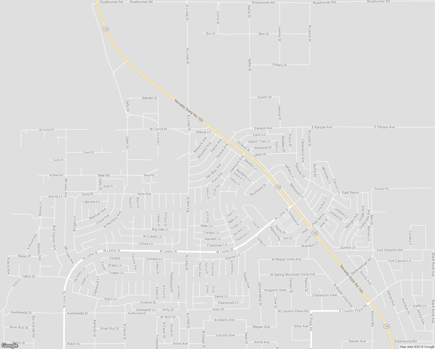 map of restaurants, bars, coffee shops, grocery stores, and more near 6670 Aura Avenue in Pahrump