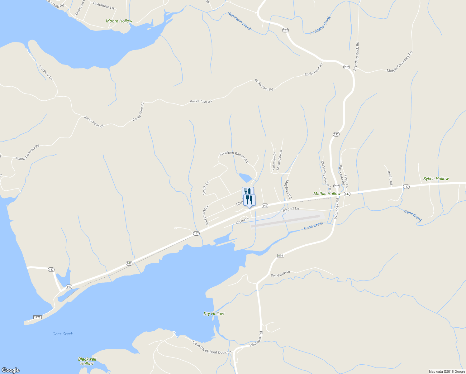 map of restaurants, bars, coffee shops, grocery stores, and more near 405 Cheree Loop in Stewart