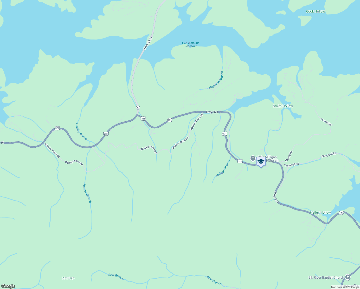 map of restaurants, bars, coffee shops, grocery stores, and more near 540 Whaley Town Rd in Butler